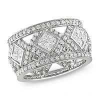 Miadora 5.38 Carat T.G.W. Cubic Zirconia Sterling Silver Fashion Ring