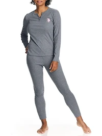 U.S. Polo Assn. Women's Ribbed Henley Long Underwear Thermal Set *On-Line Exclusive