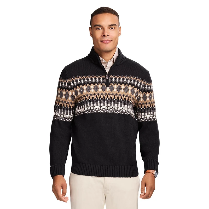 IZOD FAIRISLE ¼ ZIP