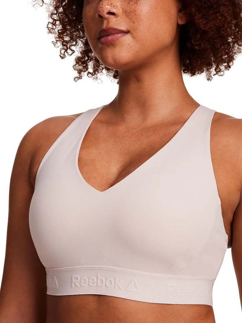 Soutien-gorge sport imprimé Strong Reebok avec bonnets amovibles pour femmes