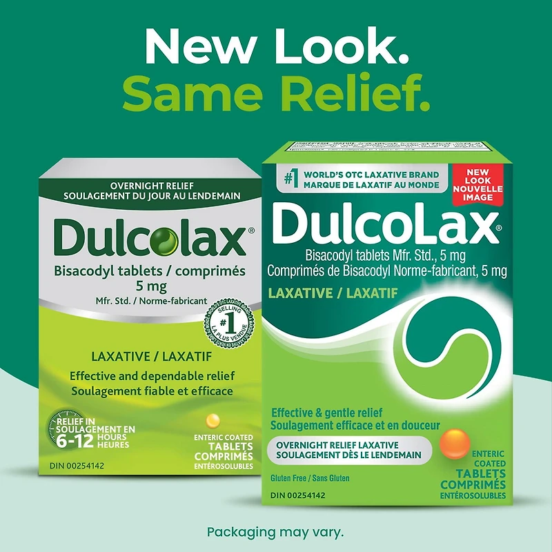 Dulcolax, 5 mg de Bisacodyl, 30 comprimés de laxatif stimulant  -  Soulagement efficace de la constipation occasionnelle pour adultes en 6 à 12 heures, Stimule l'intestin, Convient aux enfants de 6 ans et plus, aux adultes et femmes qui allaitent Dulcolax, 5 mg de Bisacodyl, 30 comprimés