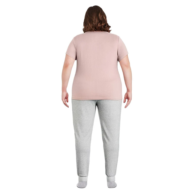 George Plus Women's Short Sleeve V-Neckline Lounge Tee