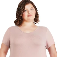 George Plus Women's Short Sleeve V-Neckline Lounge Tee