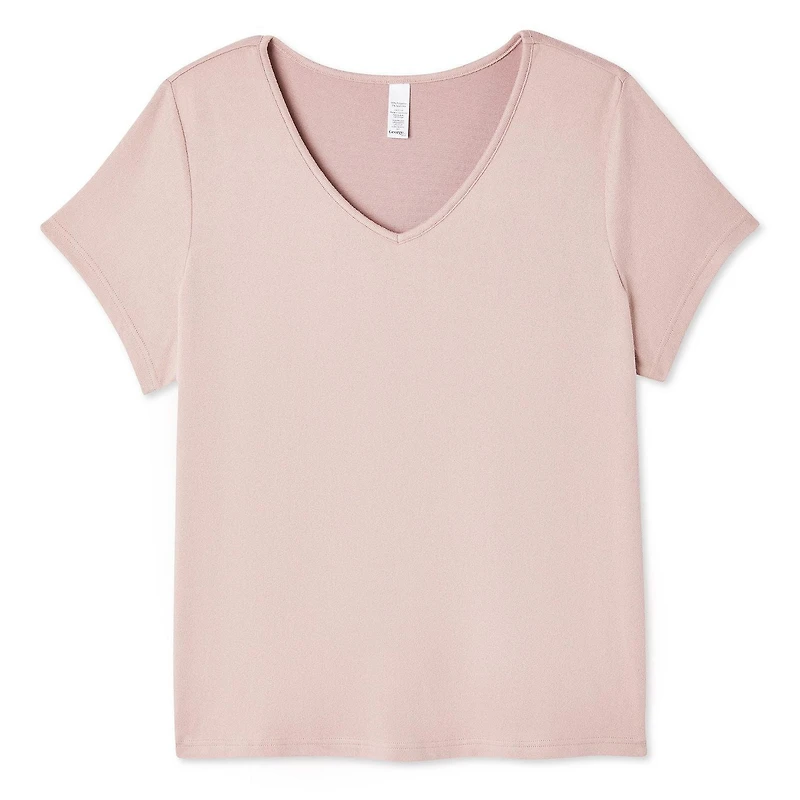 George Plus Women's Short Sleeve V-Neckline Lounge Tee