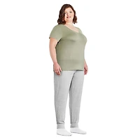 T-shirt de nuit à manches courtes avec encolure en V George Plus pour femmes