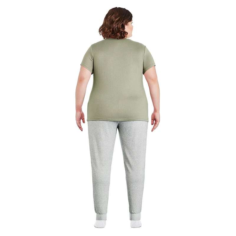 T-shirt de nuit à manches courtes avec encolure en V George Plus pour femmes