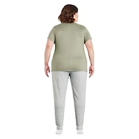 T-shirt de nuit à manches courtes avec encolure en V George Plus pour femmes
