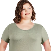 T-shirt de nuit à manches courtes avec encolure en V George Plus pour femmes