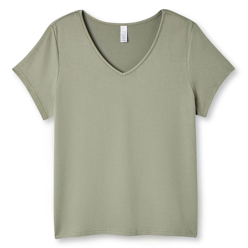 T-shirt de nuit à manches courtes avec encolure en V George Plus pour femmes