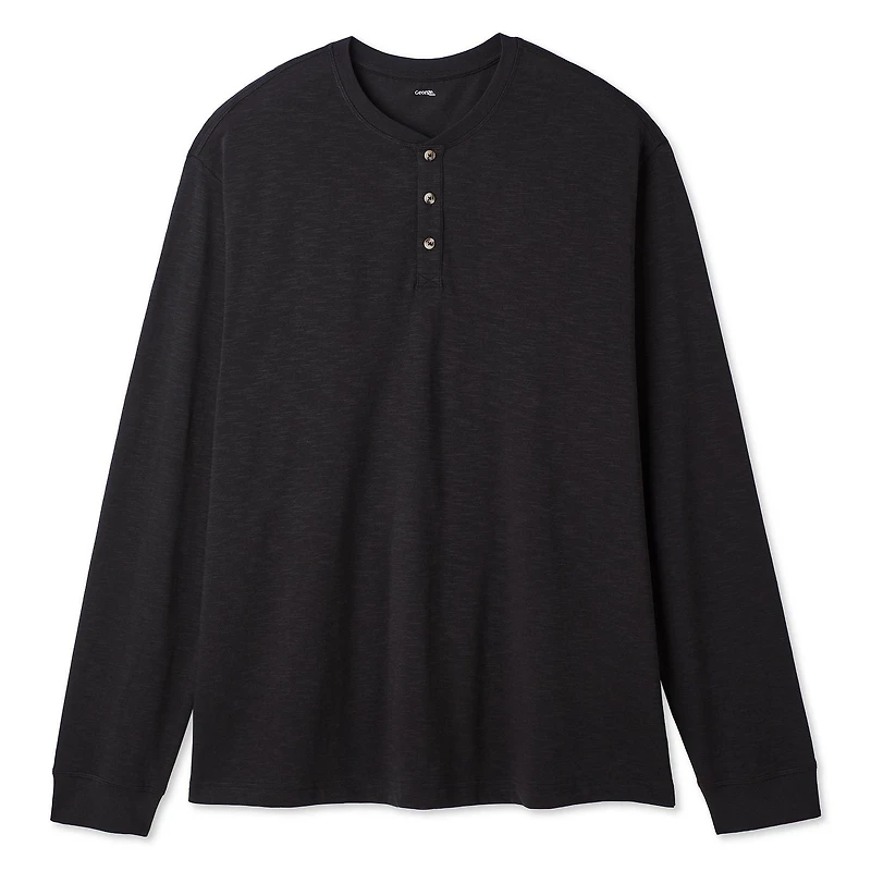 T-shirt henley à manches longues George Plus pour hommes
