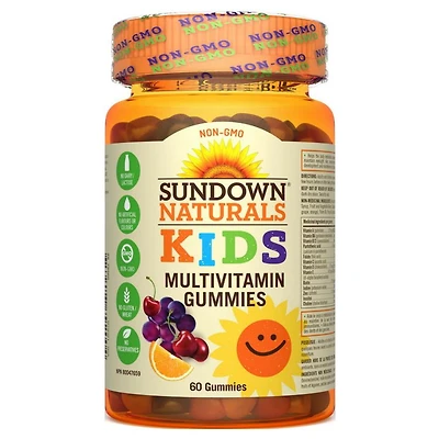 Sundown Naturals Kids Non-GMO Multivitamin Gummies, 60 Gummies