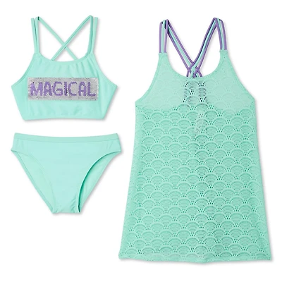 Ensemble de bain 3 pièces avec sirène George pour filles