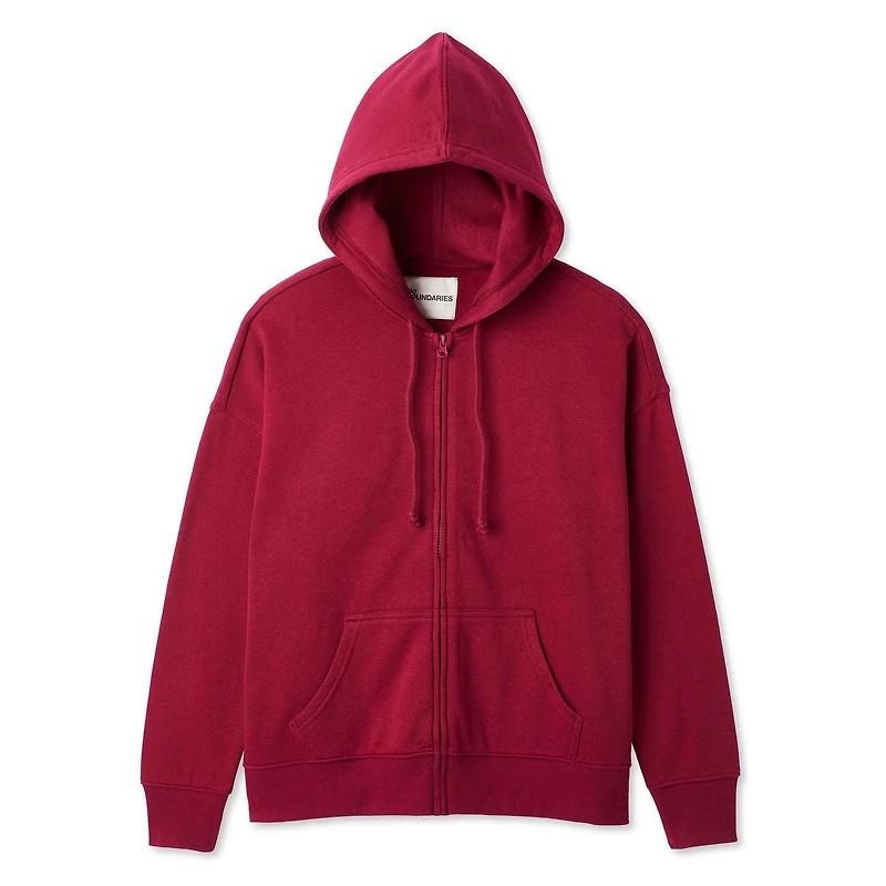 No Boundaries Women's Oversized Full Zip Hoodie
