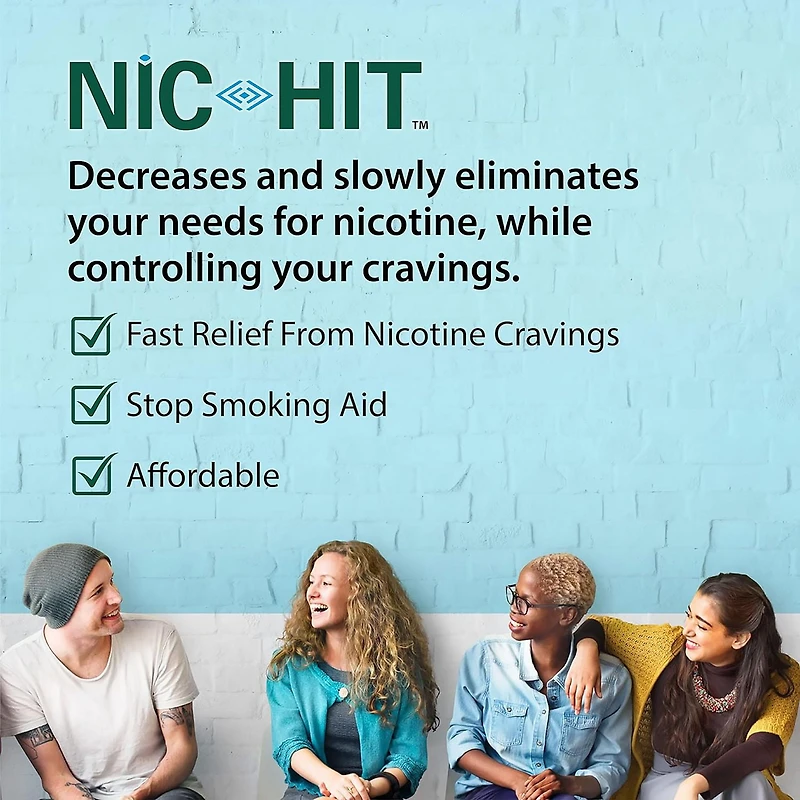 NIC HIT Gommes. Nicotine 2 mg, Saveur de menthe, Aide pour arrêt tabagique