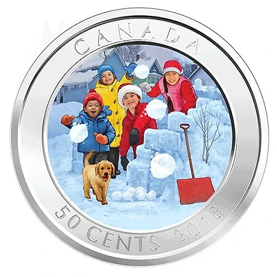 Combat en boule de neige en 3D par la Monnaie royale canadienne