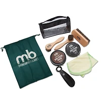 Moneysworth & Best Professionnel à Cirage Deluxe Kit de Voyage, 8 Pièces, Noir & Brun Cirage 70g