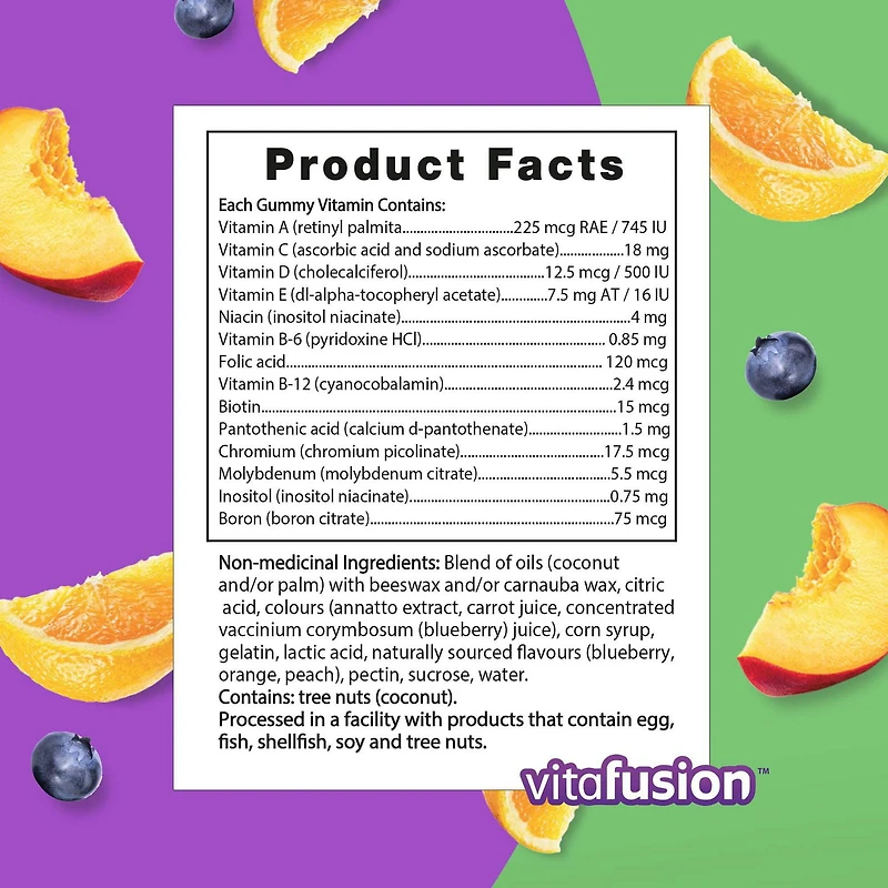 Vitafusion MultiVites Adult Gummy Vitamins, 150 gummies, natural flavour