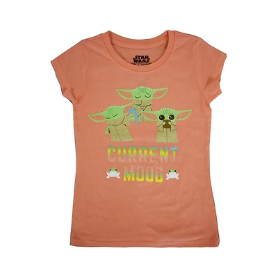 T-shirt Star Wars Baby Yoda Current Mood pour fille