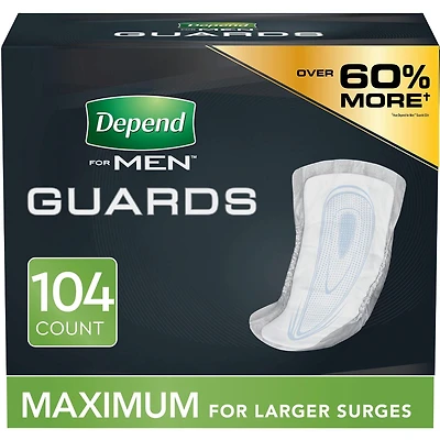 Protections contre l’incontinence Depend pour hommes, absorption maximale