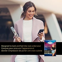 Culottes TENA Stylish, absorption maximale, Noir, Grand, 16 unités 16 unités