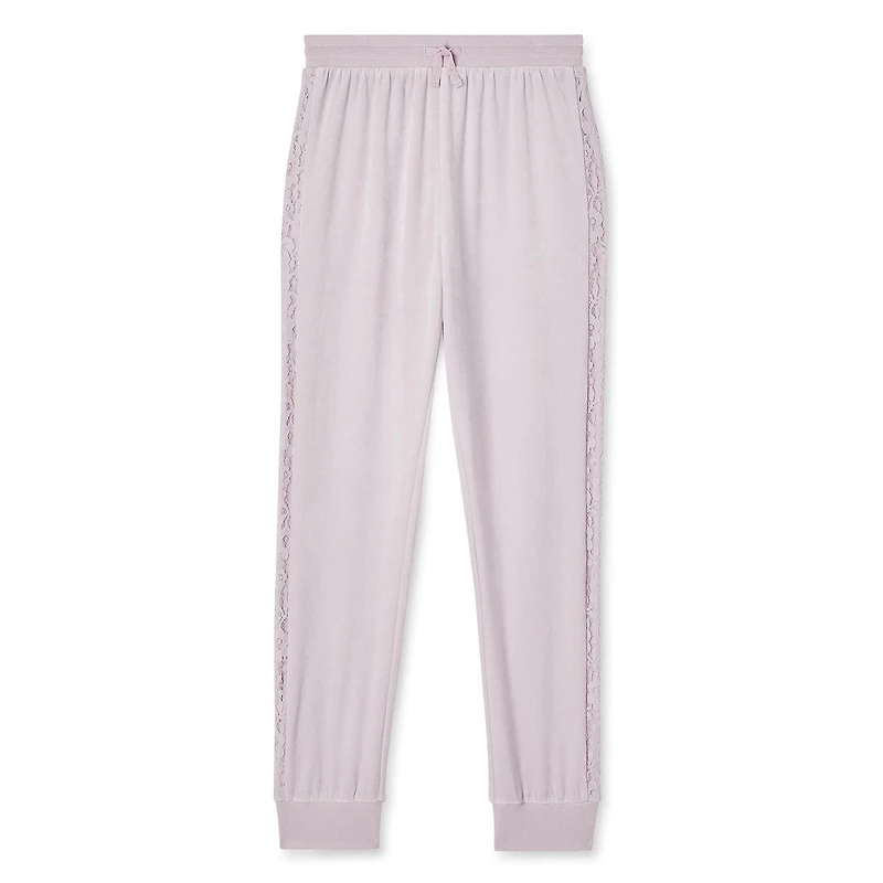 Jogger en velours avec dentelle George pour filles