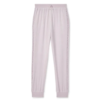 George Girls' Velour Jogger with Lace