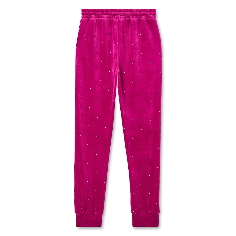 Jogger en velours avec pierres George pour filles