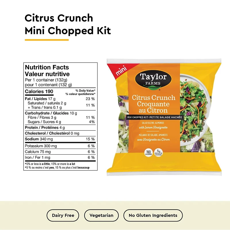 Citrus Crunch Mini Chopped Kit, 132g