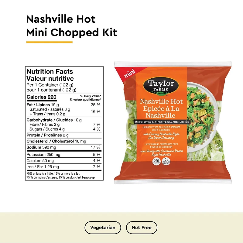 Epicee a la Nashville Petite Salade Hachee 122g