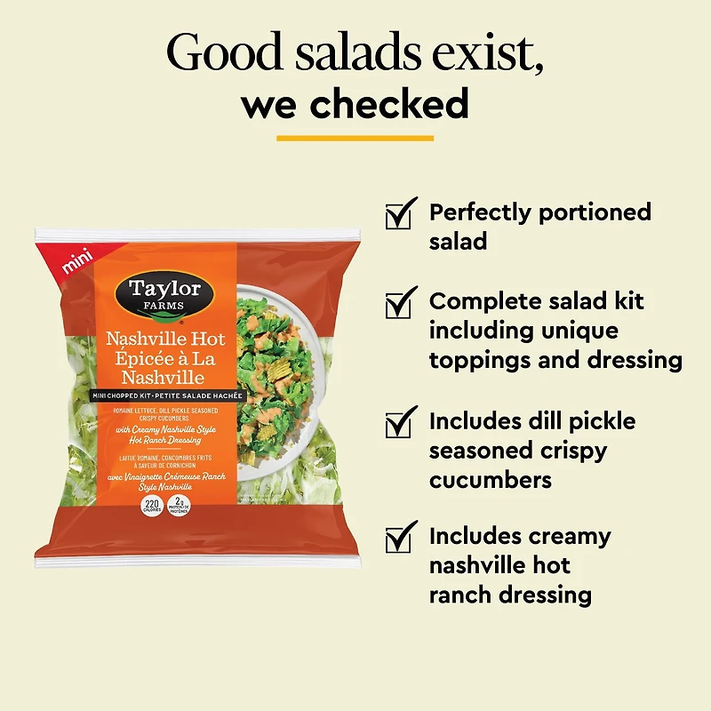 Nashville Hot Mini Chopped Kit, 122g