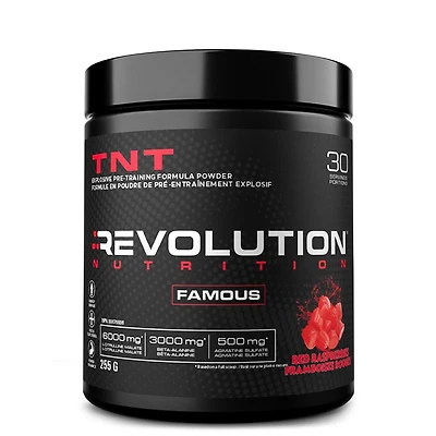 Revolution Nutrition TNT Pre-Workout Powder (Red Raspberry, 255 gr)