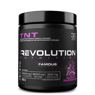 Revolution Nutrition, TNT, Pre Workout Powder, Citrulline Malate 2 to 1, Pumps & Strength, Hyper Concentrate, Extreme Intensity, Beta Alanine, Caffeine, Agmatine Sulfate, For Men & Women, 255g