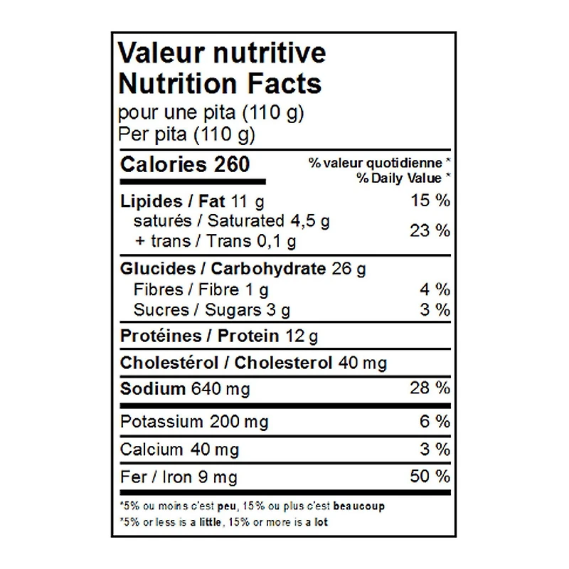 Martel Ham Pita (4 Pack), 4 x 100 g (400 g total)