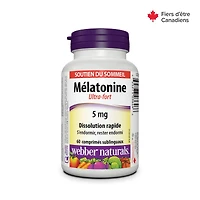 Webber Naturals Mélatonine Ultra-Fort, Dissolution Rapide, 5 mg