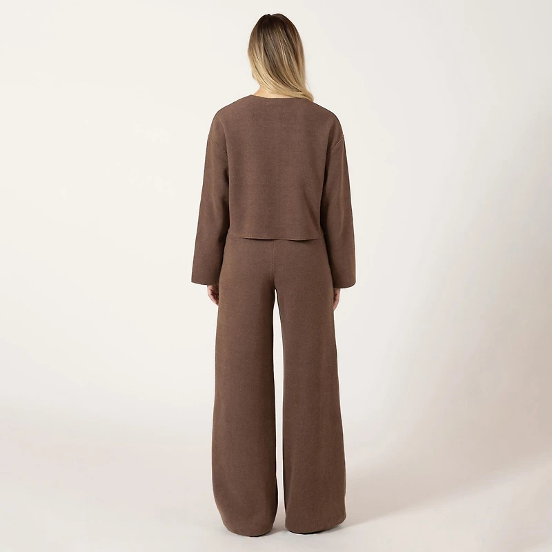 Bloom Girl Long Sleeve Cropped Button up Sweater