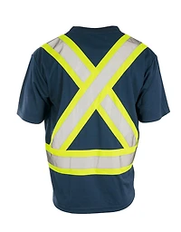 T-shirt de sécurité à manches courtes Forcefield Hi Vis col en V Taille: M - 2TG