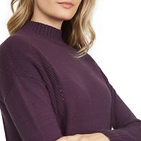 Mexx Women’s Mock Neck Sweater with High Low Hem