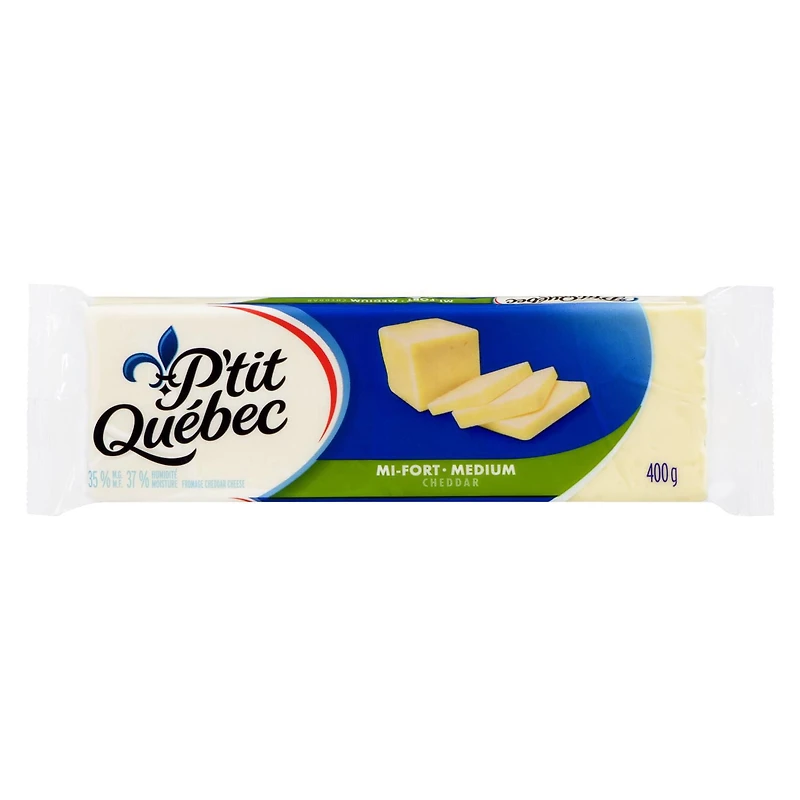 P'tit Quebe Fromage Cheddar Mi-Fort 400g