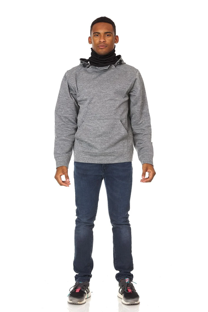 Swiss Tech Mens Pull Over Funnel Ninja Tech Fleece Hoody with Face Mask