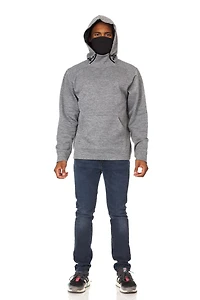 Swiss Tech Mens Pull Over Funnel Ninja Tech Fleece Hoody with Face Mask