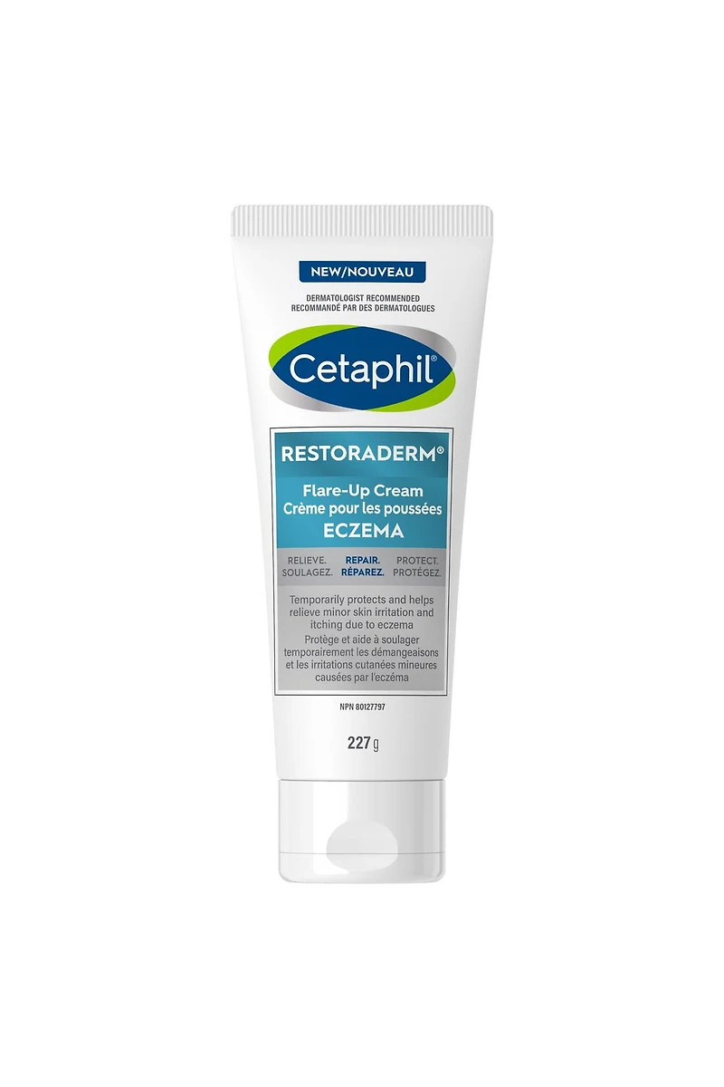 Cetaphil Restoraderm Flare-Up Cream, 48 Hour Hydration For Dry and Eczema Prone Skin, Fragrance Free, Dermatologist Tested