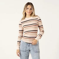 Bloom Girl Long sleeve fitted striped top