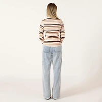 Bloom Girl Long sleeve fitted striped top