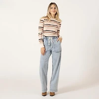 Bloom Girl denim drawing joggers with large front pockets