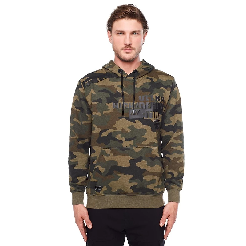 Chandail manches longues à capuchon Dark Black pour hommes