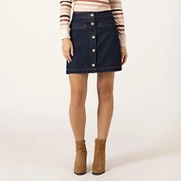 Bloom Girl Mini-jupe en jean boutonnée