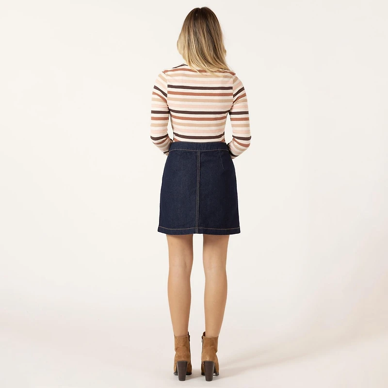 Bloom Girl Mini-jupe en jean boutonnée