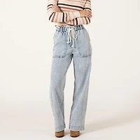 Bloom Girl denim drawing joggers with large front pockets