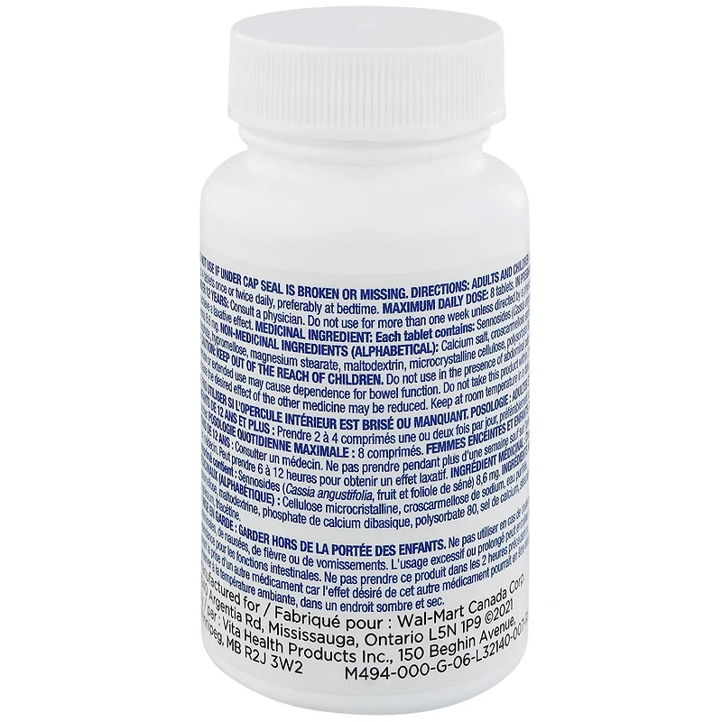 Equate Senna Laxative, 100 Tablets