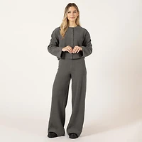 Bloom Girl Long sleeve cropped button up sweater